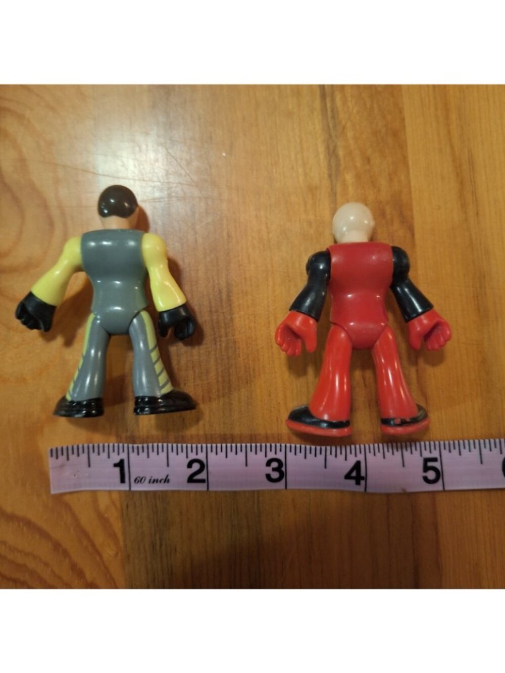 Imaginext Dino Riders 4 Figures 3" Lot Jurassic Dinosaur Yellow Blue Red - Picture 6 of 11